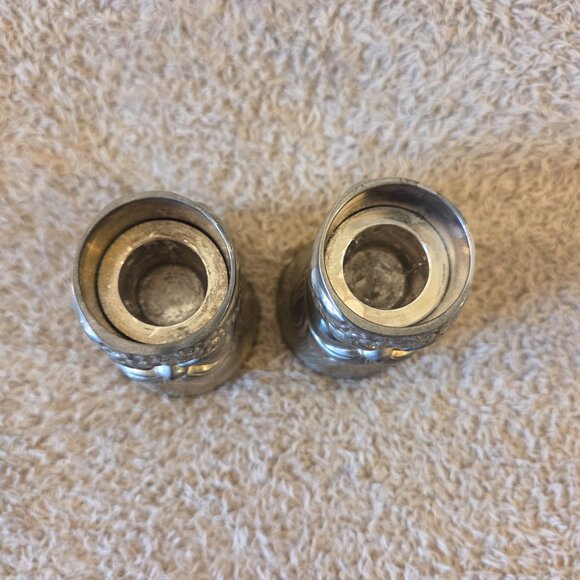 Vintage Pewter Santa Taper Candle Holders – Pair - Picture 3 of 5